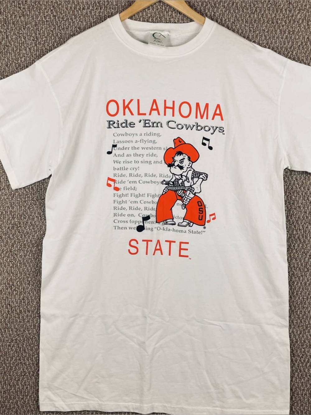 Vintage Oklahoma State Cowboys Sleep T-Shirt One Size Dorm Lounge 90s USA Ws